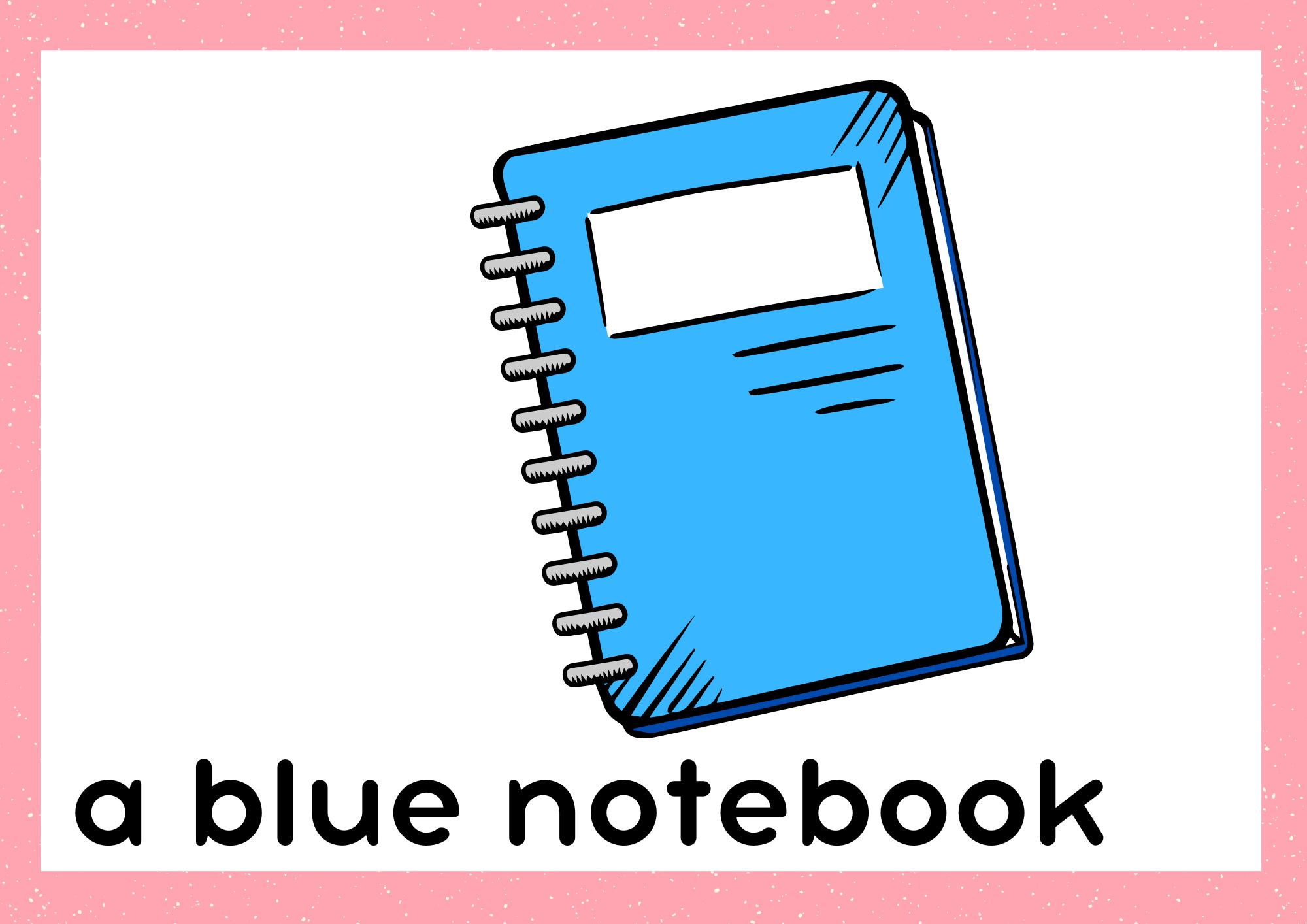 a blue notebook